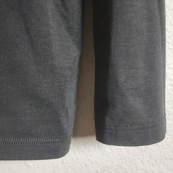 Lululemon Henley Shirt Mens Large Gray Long Sleeve Athletic Casual Logo - Picture 2 of 7